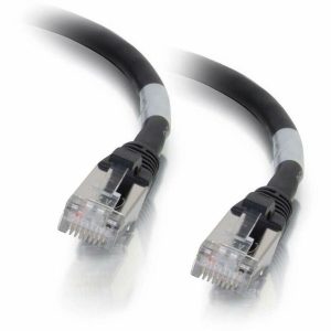 C2G-12ft Cat6 Snagless Shielded (STP) Network Patch Cable - Black