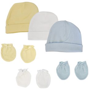 Baby Boys Caps And Mittens (pack Of 6) Nc_0397