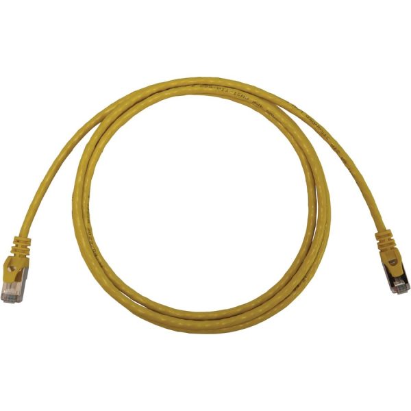 Eaton Tripp Lite Series Cat6a 10G Snagless Shielded Slim STP Ethernet Cable (RJ45 M/M), PoE, Yellow, 7 ft. (2.1 m) - Image 2