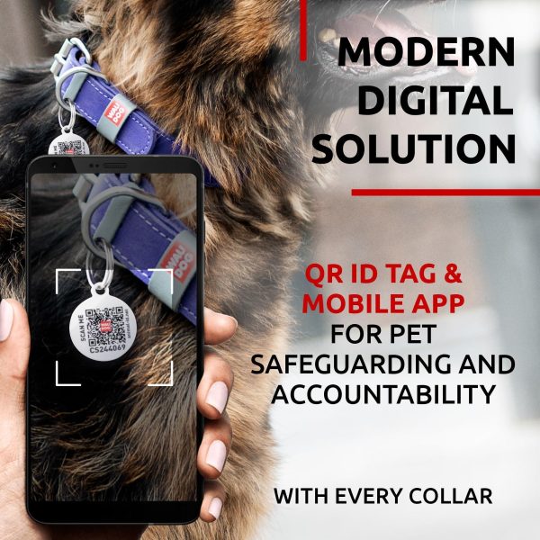 Long Lasting Leather Dog Collar for Large Dogs Medium & Small Dogs   Adjustable Classic Puppy Collars for Large Breed Dogs   Boy & Girl Dog Collars with Durable Buckle D Ring & QR Dog Tag - Image 3