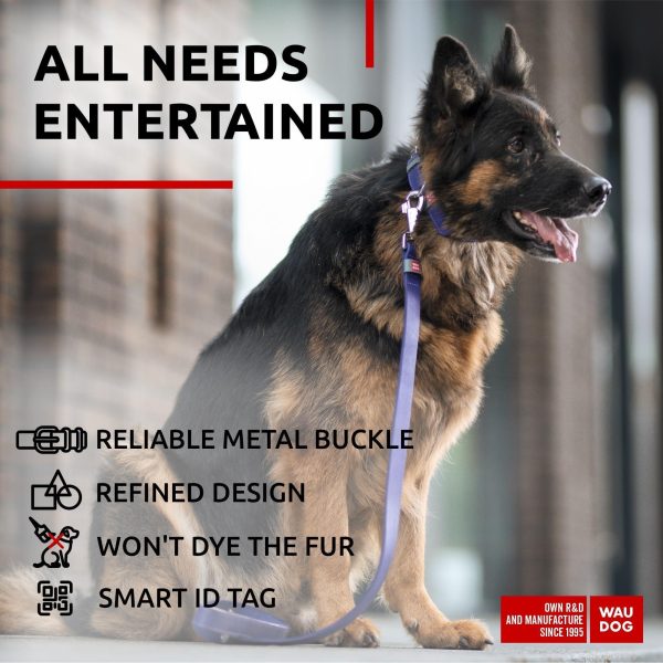 Long Lasting Leather Dog Collar for Large Dogs Medium & Small Dogs   Adjustable Classic Puppy Collars for Large Breed Dogs   Boy & Girl Dog Collars with Durable Buckle D Ring & QR Dog Tag - Image 5