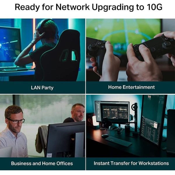 TP-Link TL-SX105 - 5 Port 10G/Multi-Gig Unmanaged Ethernet Switch - Image 7