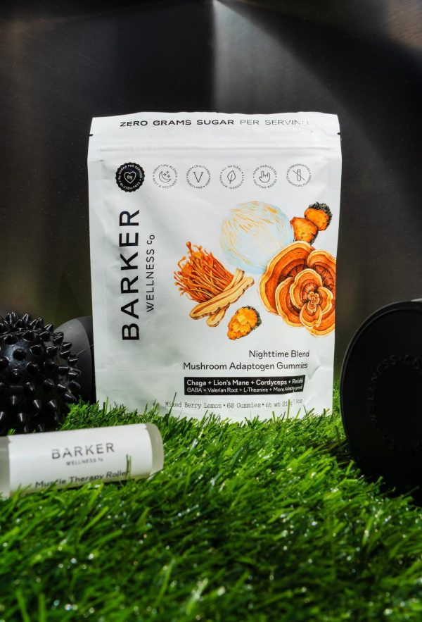Nighttime Mushroom Adaptogen Gummies   Sugar Free Vegan Blend with Reishi Lion’s Mane Cordyceps Chaga   Relaxation & Sleep Support   60 Gummies - Image 4