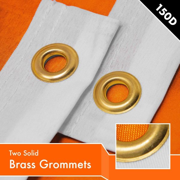 G128 3 Pack: Solid Orange Color Flag | 2x3 Ft | LiteWeave Pro Series Printed 150D Polyester | Indoor/Outdoor, Vibrant Colors, Brass Grommets, Thicker and More Durable Than 100D 75D Polyester - Image 2