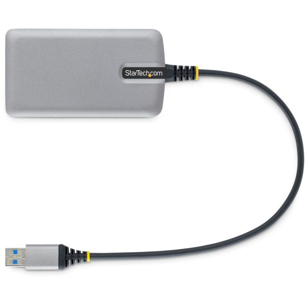 StarTech.com 4-Port USB Hub, USB 3.0 5Gbps, Bus Powered, USB-A to 4xA w/ Optional Auxiliary Power, Portable Laptop USB Hub, 1ft/30cm Cable - Image 3