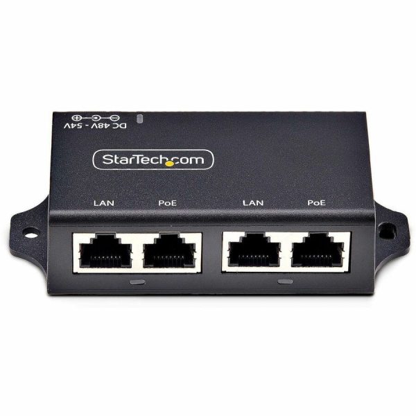 StarTech.com 2-Port PoE+ Injector, 10/100/1000Mbps, PoE/PoE+ (802.3af/802.3at), 30 Watt, 1Gbps Ethernet, Wall Mountable, Unmanaged - Image 3
