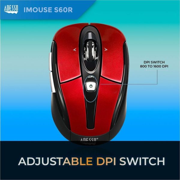 Adesso iMouse S60R - 2.4 GHz Wireless Programmable Nano Mouse - Image 5