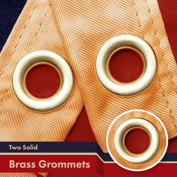G128 Betsy Ross 1776 Tea-Stained Flag | 3x5 Ft | LiteWeave Pro Series Printed 300D Polyester | Historical Flag, Indoor/Outdoor, Vibrant Colors, Brass Grommets, Thicker and More Durable Than 100D 75D - Image 2