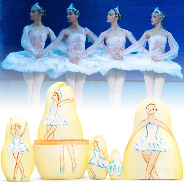 AEVVV Bolshoi Ballet Russian Nesting Dolls Set 5 pcs   Ballerina Gifts   Matryoshka Ballerina Doll   Wooden Ballerina   Ballerina Decor   Ballet Gifts - Image 2