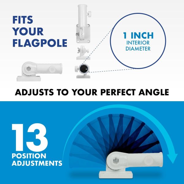 G128 - 6 Feet Tangle Free Spinning Flagpole (White) American USA Flag Brass Grommets Spun Polyester 3x5 ft (Flag Included) Aluminum Flag Pole - Image 8