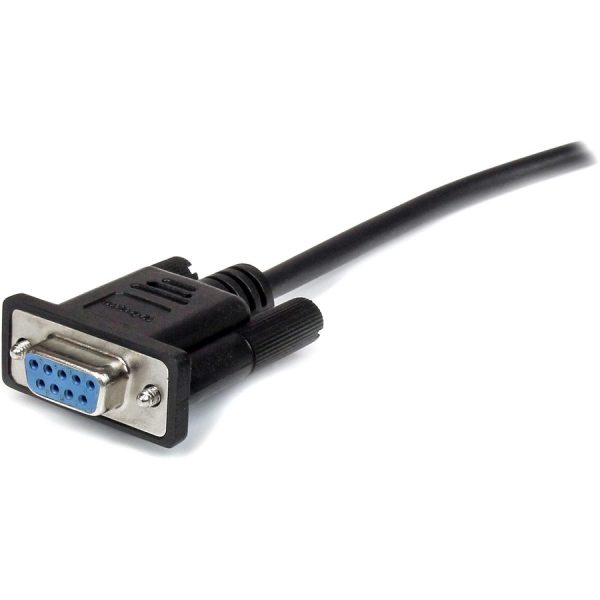 StarTech.com 1m Black Straight Through DB9 RS232 Serial Cable - M/F - Image 2