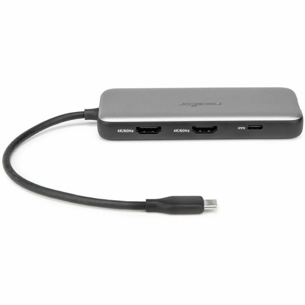 Rocstor Premium USB-C 8-in-1 Dual HDMI Display Portable Dock Multiport Adapter - Image 4