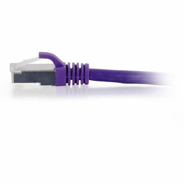 C2G-14ft Cat6 Snagless Shielded (STP) Network Patch Cable - Purple - Image 3