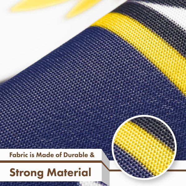 G128 Illinois IL State Flag | 3x5 Ft | LiteWeave Pro Series Printed 150D Polyester | Indoor/Outdoor, Vibrant Colors, Brass Grommets, Thicker and More Durable Than 100D 75D Polyester - Image 4