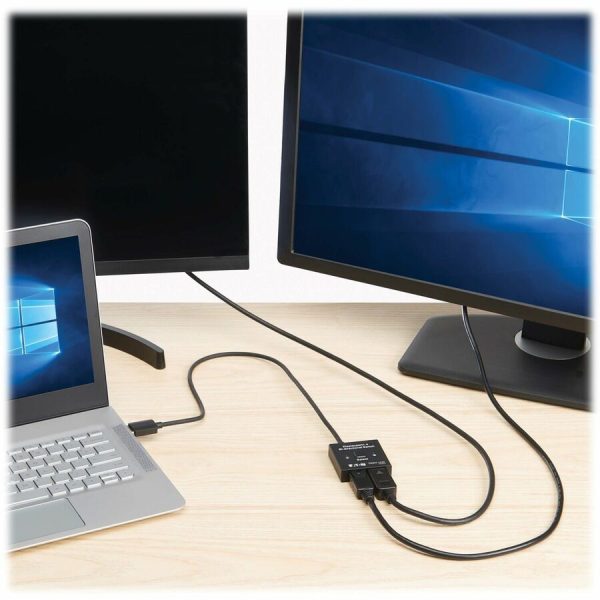 Eaton Tripp Lite Series 2x1 Bi-Directional DisplayPort Switch - 4K 120 Hz or 8K 30 Hz, HDR, HDCP Passthrough - Image 2