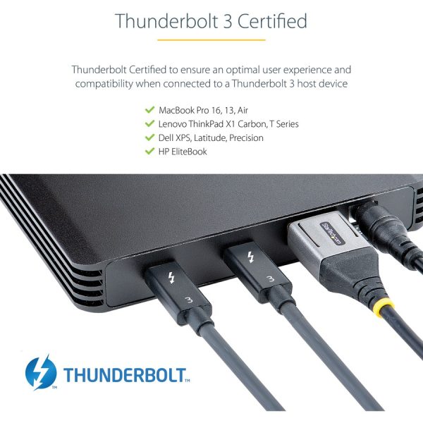 StarTech.com 4 Bay Thunderbolt 3 NVMe Enclosure, For M.2 NVMe SSD Drives, 1x DisplayPort Video and 2x TB3 Downstream Ports, 40Gbps - Image 6