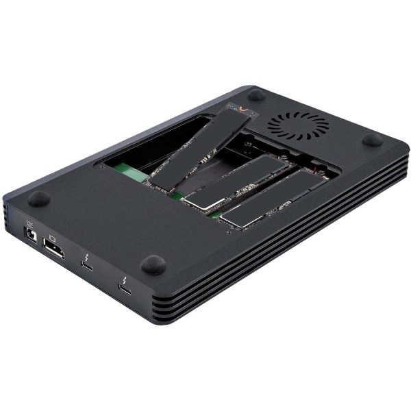 StarTech.com 4 Bay Thunderbolt 3 NVMe Enclosure, For M.2 NVMe SSD Drives, 1x DisplayPort Video and 2x TB3 Downstream Ports, 40Gbps - Image 9