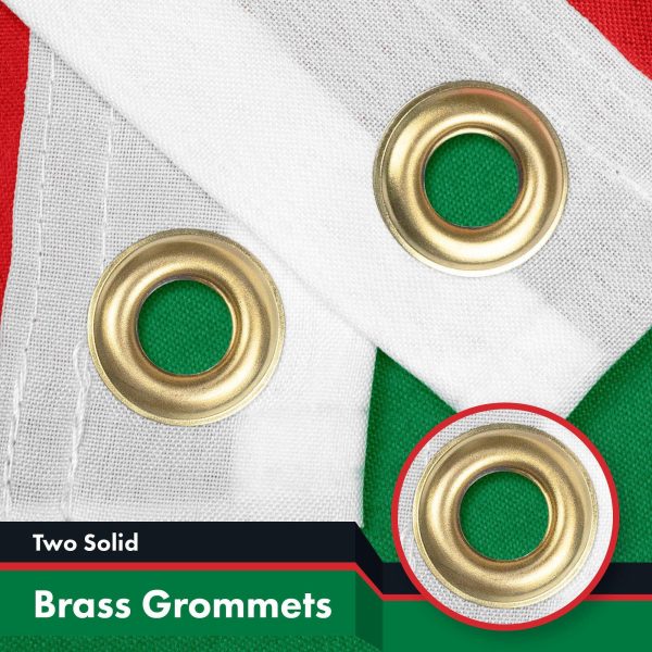 G128 Palestine Palestinian Flag | 3x5 feet | Printed 150D, Indoor/Outdoor, Vibrant Colors, Brass Grommets, Quality Polyester, Much Thicker More Durable Than 100D 75D Polyester - Image 2