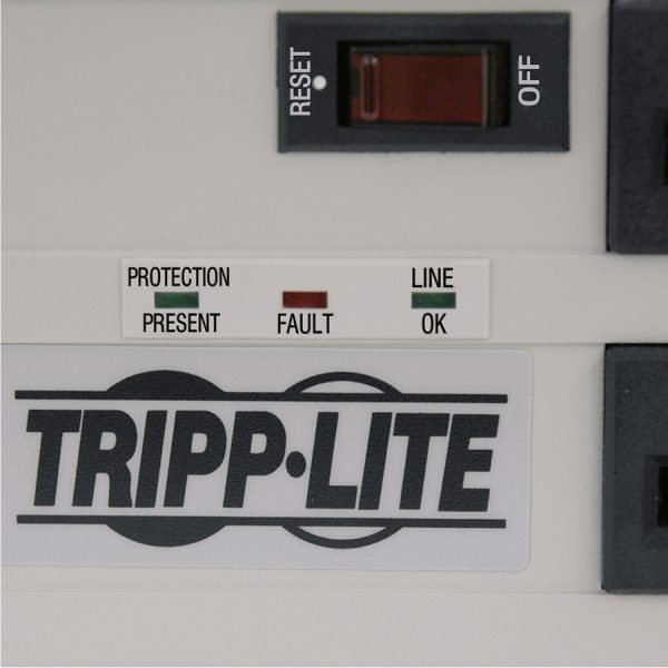 Eaton Tripp Lite Series Isobar 6-Outlet Surge Protector, 6 ft. Cord with Right-Angle Plug, 3330 Joules, Diagnostic LEDs, Metal Housing - Image 2