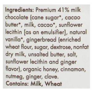 Chuao Chocolatier Crispy Honey Gingerbread Bits Wrapped In Milk Chocolate - Case of 12 - 2.8 OZ