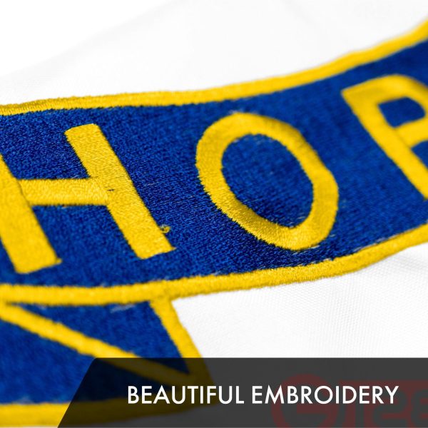 G128 10 Pack: Rhode Island RI State Flag | 2.5x4 Ft | ToughWeave Series Embroidered 300D Polyester | Embroidered Design, Indoor/Outdoor, Brass Grommets - Image 3