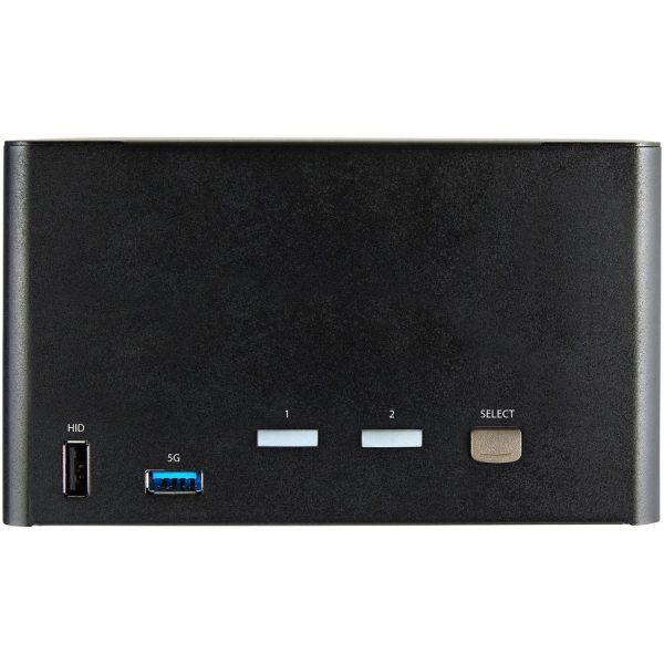 StarTech.com 2 Port Quad Monitor DisplayPort KVM Switch 4K 60Hz UHD HDR, DP 1.2 KVM Switch, 2 Port USB 3.0 Hub, 4x USB HID, Audio, Hotkey - Image 7