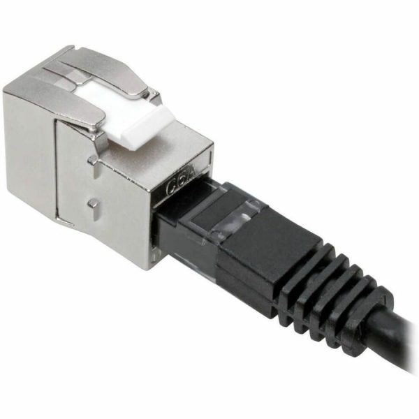 Eaton Tripp Lite Series Keystone Jack Cat6a/Cat6/Cat5e, RJ45, Shielded, Dust Cap - Toolless, PoE/PoE+ Compliant, TAA - Image 3