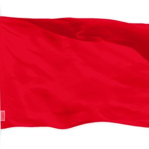 G128 Solid Red Color Flag | 2.5x4 Ft | LiteWeave Pro Series Printed 150D Polyester | Indoor/Outdoor, Vibrant Colors, Brass Grommets, Thicker and More Durable Than 100D 75D Polyester