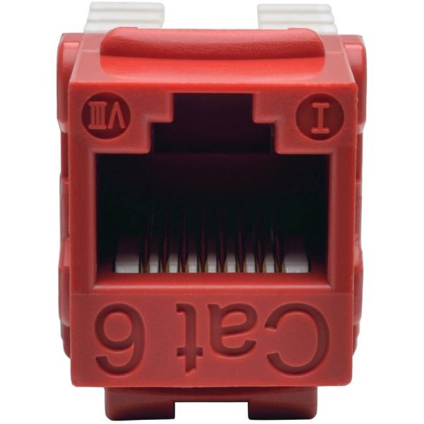 Eaton Tripp Lite Series Cat6/Cat5e 110 Style Punch Down Keystone Jack - Red, TAA - Image 2