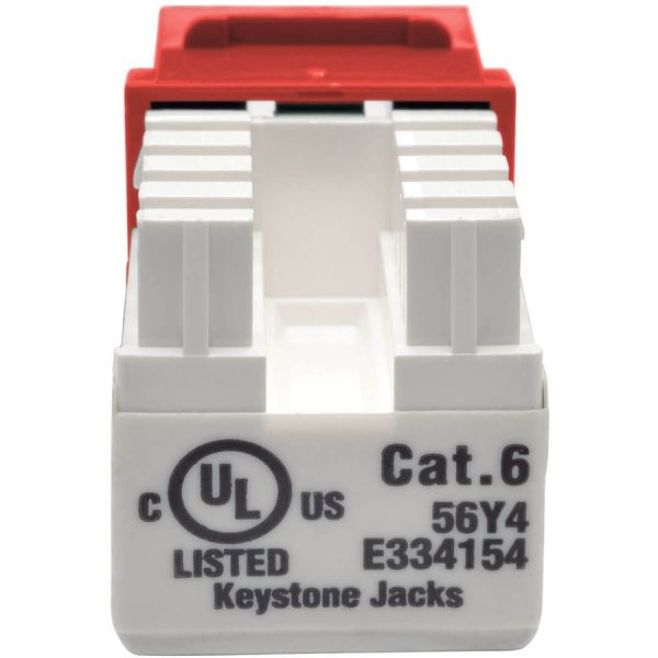 Eaton Tripp Lite Series Cat6/Cat5e 110 Style Punch Down Keystone Jack - Red, TAA - Image 3