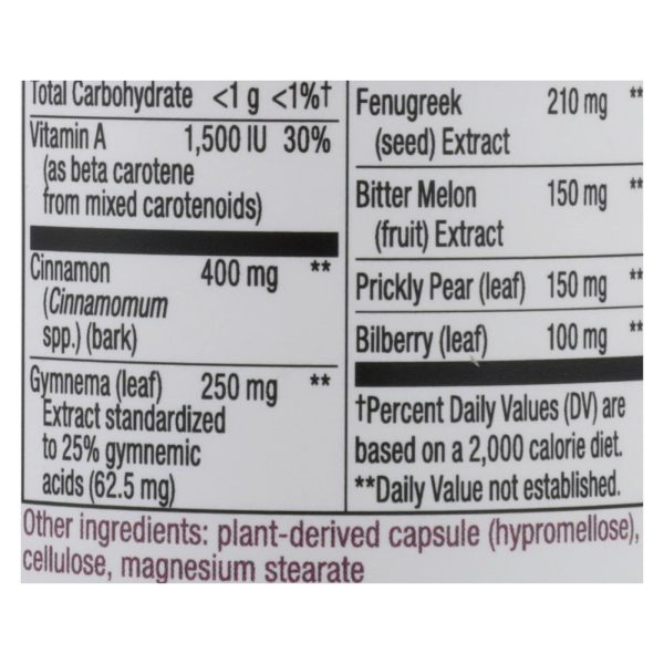 Nature's Way - Blood Sugar Metabolism Blend - with Cinnamon and Gymnema - 90 Veg Capsules - Image 3
