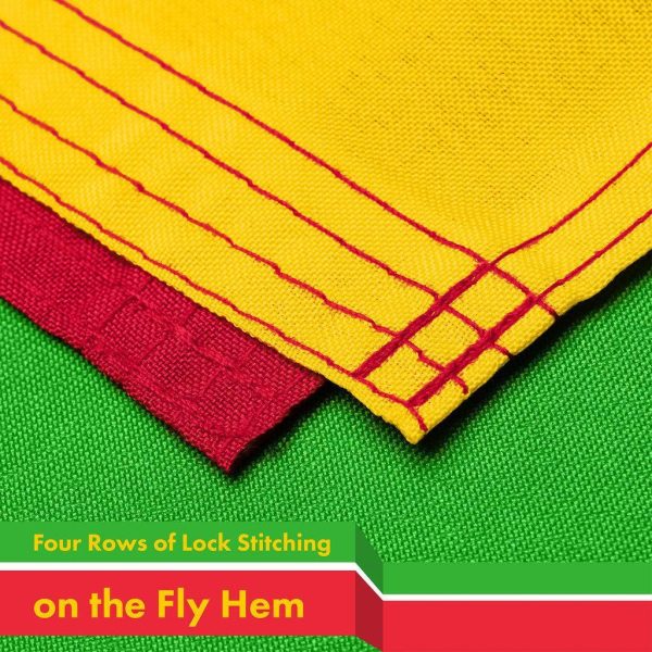 G128 2 Pack: Myanmar Burmese Flag | 3x5 Ft | LiteWeave Pro Series Printed 150D Polyester | Country Flag, Indoor/Outdoor, Vibrant Colors, Brass Grommets, Thicker and More Durable Than 100D 75D Poly - Image 5