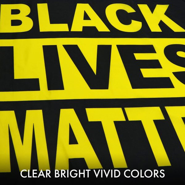 Black Lives Matter (Black/Yellow) Flag 3x5 Ft 2-Pack Printed 150D Polyester By G128 - Image 3