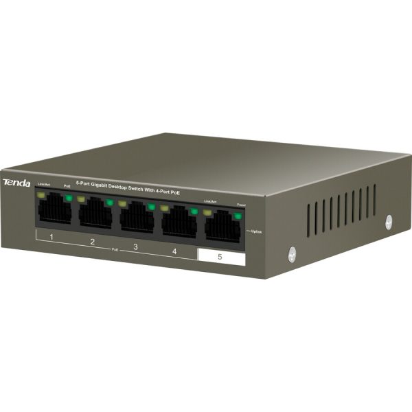 Tenda 5-Port Gigabit Desktop Switch with 4-Port PoE - Image 4
