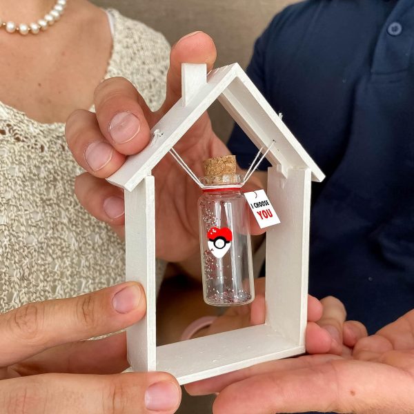 Cute Anniversary Present For Girlfriend or Boyfriend Unique Game Inspired Romantic Bottle Anniversary Love Wish Jar (White Frame I Choose You) - Image 4