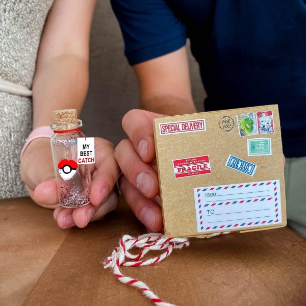 Cute Anniversary Present For Girlfriend or Boyfriend Unique Game Inspired Romantic Bottle Anniversary Love Wish Jar (Craft Box My Best Catch) - Image 3
