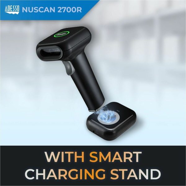Adesso NuScan 2700R 2D Wireless Barcode Scanner with Charging Cradle - Image 3