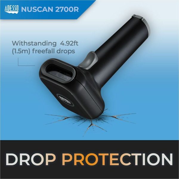 Adesso NuScan 2700R 2D Wireless Barcode Scanner with Charging Cradle - Image 5