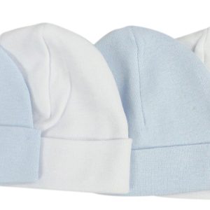 Blue & White Baby Caps (pack Of 5) 031-blue-3-w-2