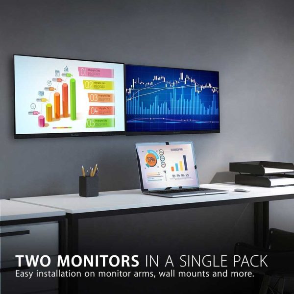 ViewSonic VA2256-MHD_H2 Dual Pack Head-Only 1080p IPS Monitors with FreeSync, HDMI, DisplayPort and VGA for Home and Office - Image 2