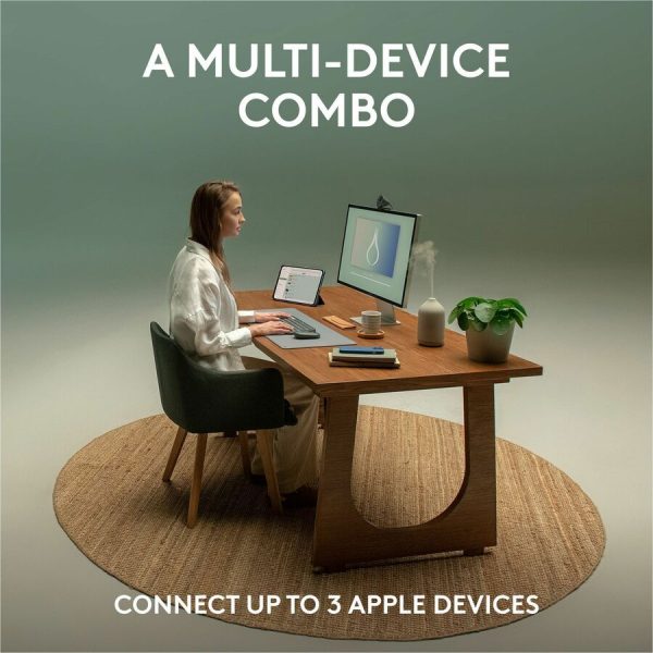 Logitech Pebble 2 Combo for Mac, Wireless Keyboard and Mouse, Slim, Quiet and Portable, Customizable, Tonal Graphite - Image 3