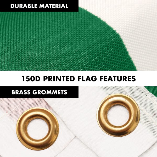 G128 Combo Pack: 6 Ft Tangle Free Spinning Flagpole (Black) & Hungary Flag 3x5 Ft Printed 150D Polyester, Brass Grommets (Flag Included) Aluminum Flag Pole - Image 4
