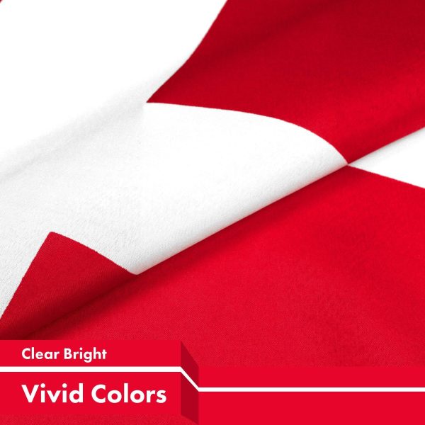 G128 Combo Pack: USA American Flag 3x5 Ft 150D Printed Stars & Denmark (Danish) Flag 3x5 Ft 150D Printed - Image 4