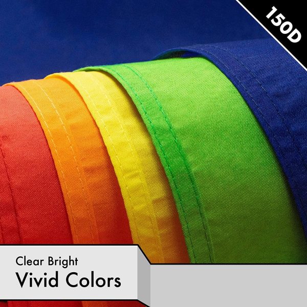 G128 Solid White Color DIY Flag | 3x5 feet | Printed 150D, Indoor/Outdoor, Vibrant Colors, Brass Grommets, Quality Polyester, Much Thicker More Durable Than 100D 75D Polyester - Image 4