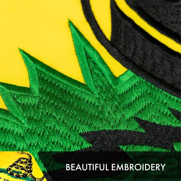 G128 10 Pack: Gadsden Don't Tread On Me Flag | 20x30 In | Double ToughWeave Series Double Sided Embroidered 210D Polyester | Historical Flag, Embroidered Design, Brass Grommets, Heavy Duty, 3-ply - Image 4