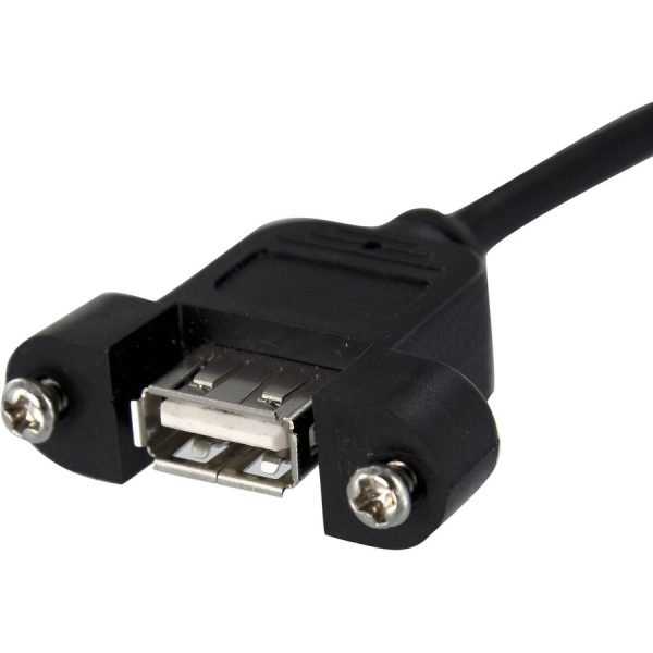 StarTech.com 1 ft Panel Mount USB Cable - USB A to Motherboard Header Cable F/F - Image 2
