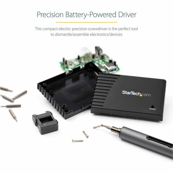 StarTech.com 55-Bit Electric Precision Screwdriver Set, Cordless/Battery Powered, Magnetic Bit Driver Kit for Laptop/Computer/Phone Repair - Image 4