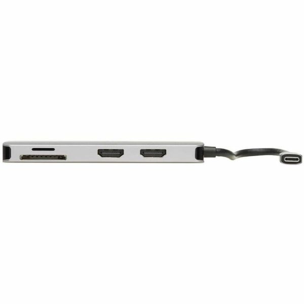 Eaton Tripp Lite Series USB-C Dock, Dual Display - 4K 60 Hz HDMI, USB 3.x (5Gbps) Hub Ports, Memory Card, 100W PD Charging, Gray - Image 5