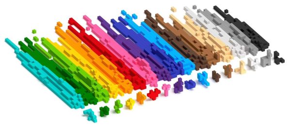 PIXIO Happy Family - 88 Magnetic Blocks in 7 Colors + Free App - Image 4