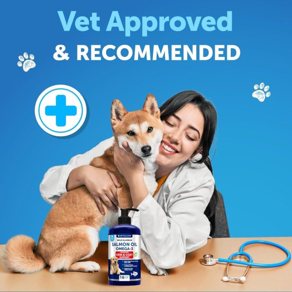 Salmon Oil for Dogs   Omega 3 for Dogs   16 FL OZ Wild Alaskan Salmon Fish Oil   Natural EPA & DHA Fatty Acids for Skin & Coat Allergy Joint & Bone Health   Liquid Support Supplement for Shedding - Image 7